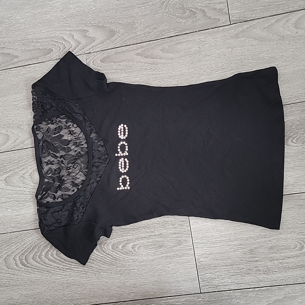 BEBE black lace T-Shirt